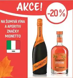 Globus Mionetto šumivá vína a aperitiv nabídka