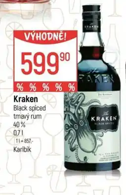 Globus Kraken black spiced tmavý rum 40% nabídka