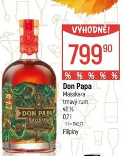 Globus Don Papa Masskara tmavý rum nabídka