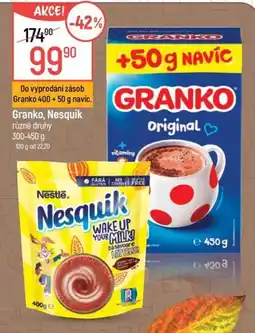 Globus Granko, Nesquik nabídka