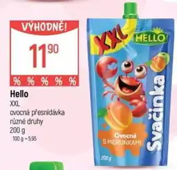 Globus Hello XXL ovocná přesnídávka různé druhy nabídka