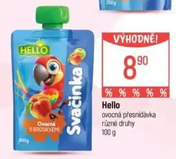 Globus Hello ovocná přesnídávka různé druhy nabídka