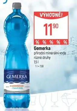 Globus Gemerka přírodní minerální voda nabídka
