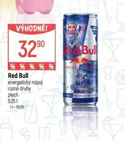 Globus Red Bull energetický nápoj nabídka