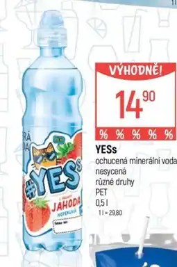Globus Yess ochucená minerální voda nabídka