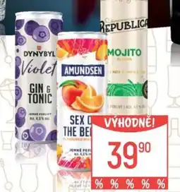 Globus Dynbyl violet gin & tonic nabídka