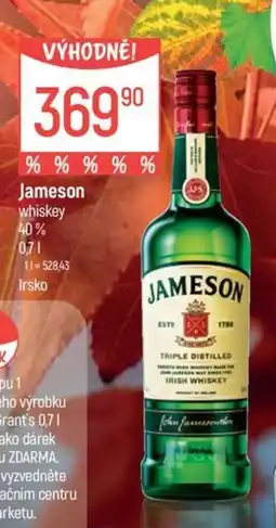 Globus Jameson whiskey nabídka
