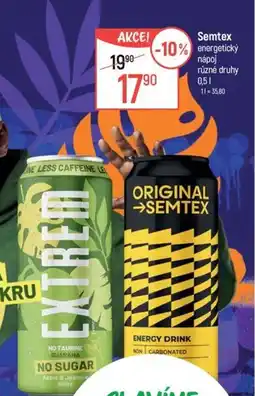 Globus Semtex energetický nápoj nabídka