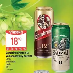 Globus Gambrinus Patron 12 Velkopopovický Kozel 11 nabídka