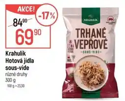 Globus Krahulik trhané vepřové sous-vide nabídka