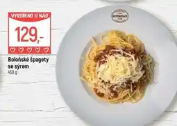 Globus Restaurace Boloňské špagety se sýrem nabídka