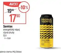 Globus Semtex energetický nápoj nabídka