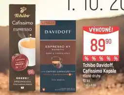 Globus Tchibo Davidoff Cafissimo Kapsle nabídka