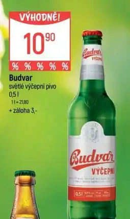 Globus Budvar světlé výčepní pivo nabídka