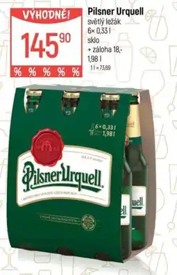 Globus Pilsner Urquell světlý ležák nabídka