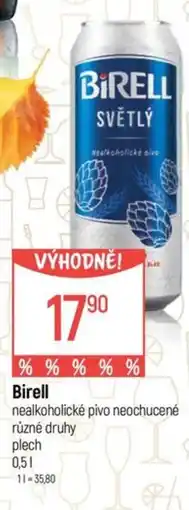 Globus Birell nealkoholické pivo neochucené nabídka
