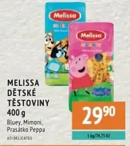 Coop hb Melissa dětské těstoviny nabídka