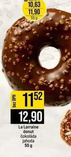 Jip La Lorraine donut čokoláda jahoda nabídka
