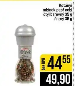 Jip Kotányi mlýnek pepř celý čtyřbarevný 35 g černý 36 g nabídka