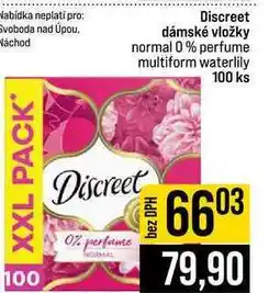 Jip Discreet dámské vložky normal 0 % perfume multiform waterlily 100 ks nabídka