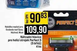 Jip Náhradní hlavice pro holící strojek Perfect 5 (5 břitů) 4 ks nabídka