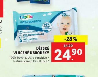 Lidl Lupilu dětské vlhčené ubrousky nabídka