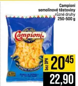Jip Campioni semolinové těstoviny nabídka