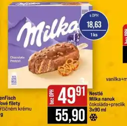 Jip Nestlé Milka nanuk čokoláda+preclík 3x90 ml nabídka