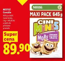 Lidl Nestlé cereálie nabídka