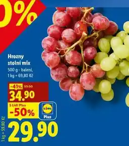 Lidl HROZNY STOLNÍ MIX nabídka