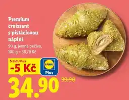 Lidl PREMIUM CROISSANT S PISTÁCIOVOU NÁPLNÍ nabídka
