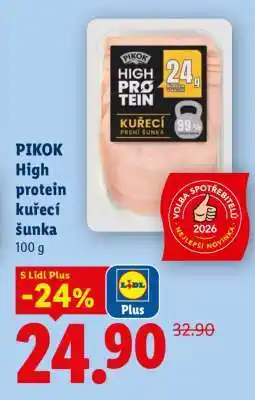 Lidl PIKOK High protein kuřecí šunka nabídka