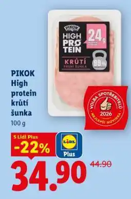 Lidl PIKOK High protein krůtí šunka nabídka