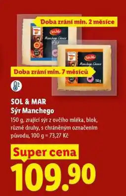 Lidl SOL&MAR Sýr Manchego nabídka