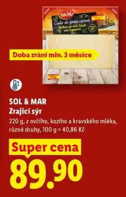 Lidl SOL&MAR ZRAJÍCÍ SÝR nabídka