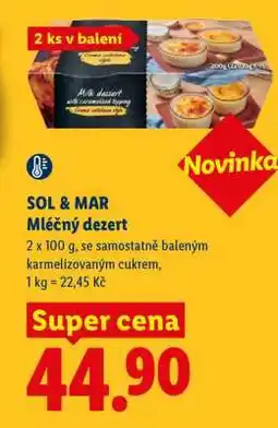 Lidl SOL&MAR Mléčný dezert nabídka