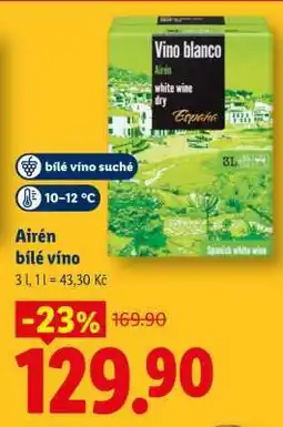 Lidl Airén bílé víno nabídka