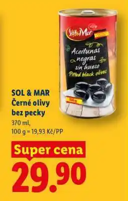 Lidl SOL&MAR Černé olivy bez pecky nabídka