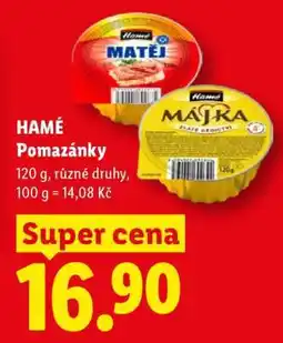 Lidl HAMÉ POMAZÁNKY nabídka