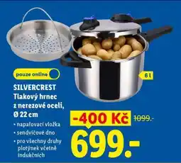 Lidl SILVERCREST Tlakový hrnec z nerezové oceli, Ø 22 cm nabídka