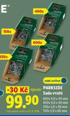 Lidl PARKSIDE Sada vrutů nabídka