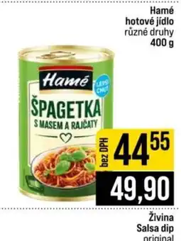 Jip Hamé špagetka s masem a rajčaty nabídka