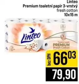 Jip Linteo premium toaletní papír 3-vrstvý fresh cotton nabídka