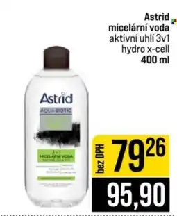 Jip Astrid micelární voda aktivní uhlí 3v1 hydro x-cell nabídka