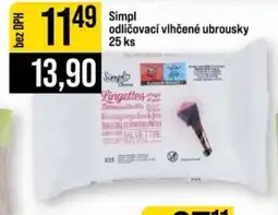 Jip Simpl odličovací vlhčené ubrousky nabídka