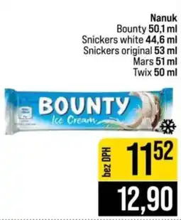 Jip Bounty ice cream nabídka