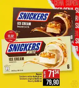 Jip Snickers ice cream nabídka