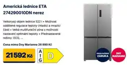Datart Americká lednice ETA 274290010DN nerez nabídka