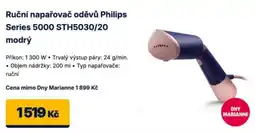 Datart Philips ruční napařovač oděvů series 5000 sth5030/20 modrý nabídka