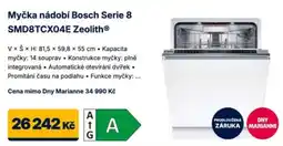 Datart Bosch Myčka nádobí Serie 8 SMD8TCX04E Zeolith® nabídka